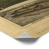 Herfsten Massachusetts 1877 Antiek panoramisch Poster (Hoek)