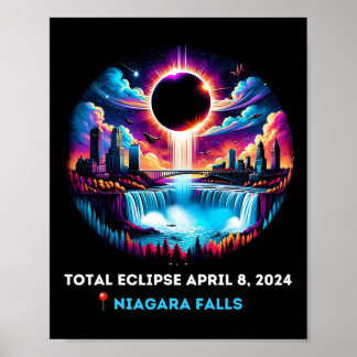 Herfsten New York NY Totale Zonsverduistering Apri Poster