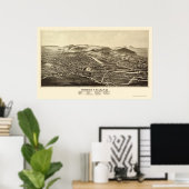 Herfsten, NY Panoramic Map - 1889 Poster (Thuiskantoor)