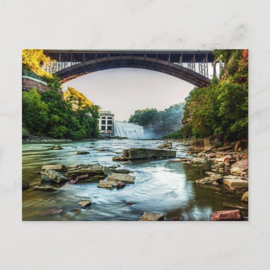 Herfsten onder de brug briefkaart (Voorkant)