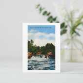 Herfsten op de Pike-rivier nabij het Iron-gebergte Briefkaart (Staand voorkant)