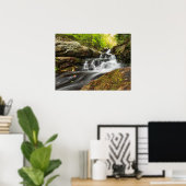 Herfsten splitsen op Zand Spring Run Poster (Thuiskantoor)