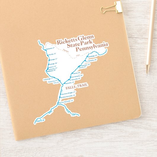 Herfsten Trail Map 6 "x6" Sticker (Notitieboek)