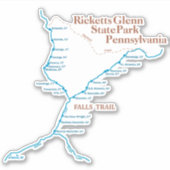 Herfsten Trail Map 6 "x6" Sticker (Voorkant)