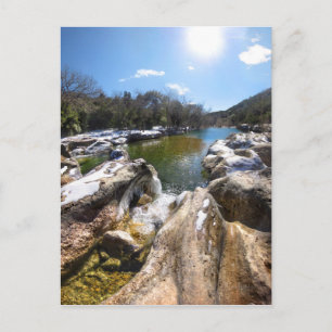 Herfsten van Barton Creek Austin Texas, bevroren Briefkaart