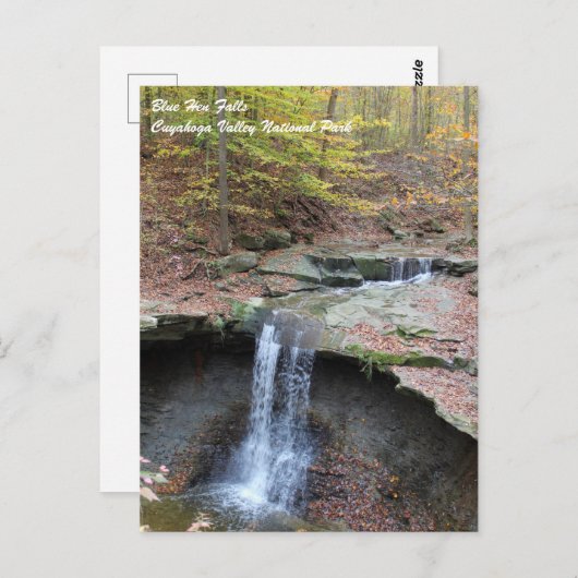 Herfsten van Blue Hen in het Nationaal Park Cuyaho Briefkaart (Voorkant / Achterkant)