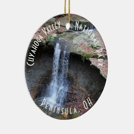 Herfsten van Blue Hen in het Nationaal Park Cuyaho Keramisch Ornament (Rechts)