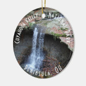 Herfsten van Blue Hen in het Nationaal Park Cuyaho Keramisch Ornament (Links)