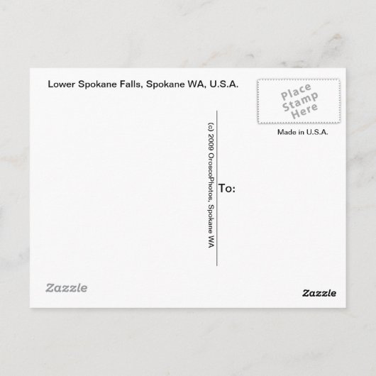 Herfsten van de lagere spaan, briefkaart (Achterkant)