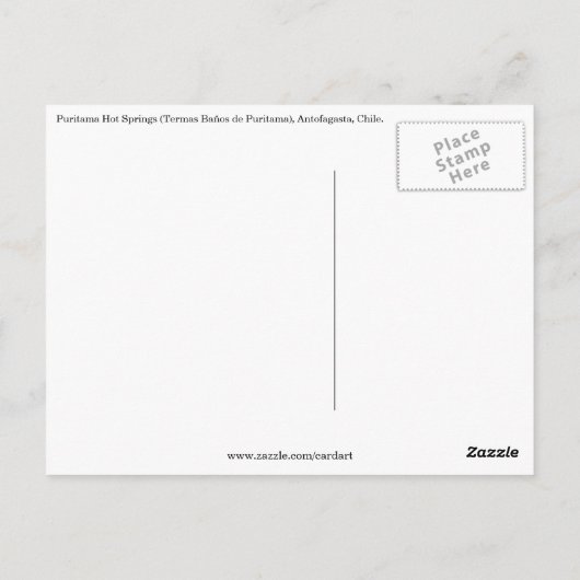 herfsten van het voorjaar van puritama briefkaart (Achterkant)