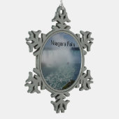 Herfsten van hoefijzer in Niagara-Herfsten Tin Sneeuwvlok Ornament (Links)