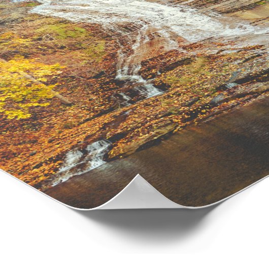 Herfsten van karnemelk WatervalNatuur Poster (Hoek)