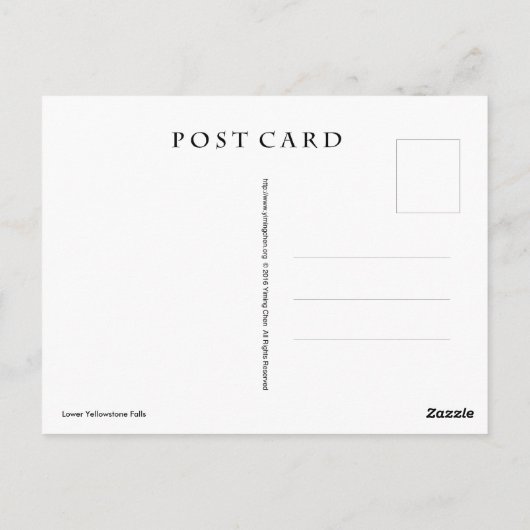 Herfsten van laaggeelsteen briefkaart (Achterkant)