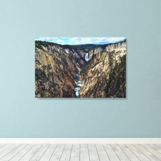 Herfsten van laaggeelsteen canvas afdruk (Insitu (Houten vloer))