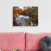 Herfsten van Quarry Rock in de Cleveland Metro Par Canvas Afdruk (Insitu (Woonkamer))