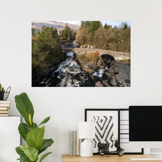 Herfsten van Uitzicht van Dochart Aerial Poster (Thuiskantoor)