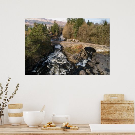 Herfsten van Uitzicht van Dochart Aerial Poster (Keuken)