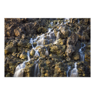 Herfsten van vulkanische rotsafval foto afdruk