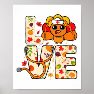 Herfsten voor Thanksgiving in het verpleegleven Poster