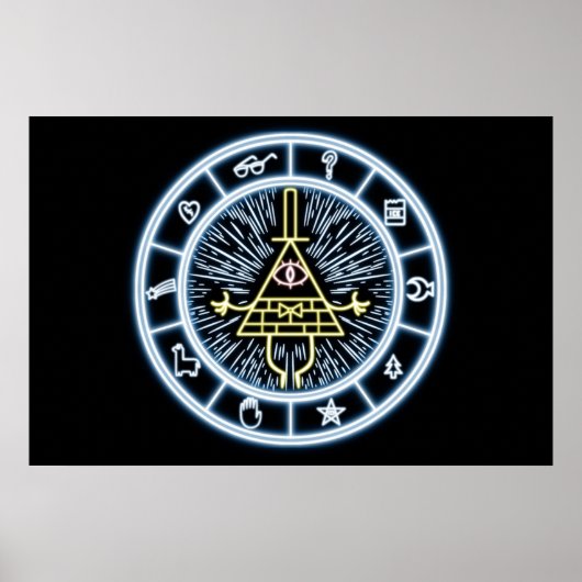 Herfsten voor zwaartekracht Bill Cipher Wheel Poster (Voorkant)