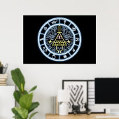 Herfsten voor zwaartekracht Bill Cipher Wheel Poster (Thuiskantoor)