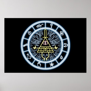 Herfsten voor zwaartekracht Bill Cipher Wheel Poster