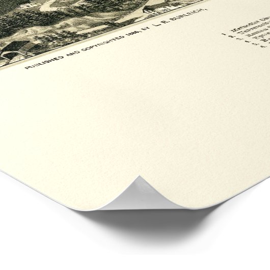 Herfsten, VT Panoramisch Kaart - 1880 Poster (Hoek)