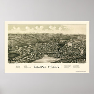 Herfsten, VT Panoramisch Kaart - 1880 Poster