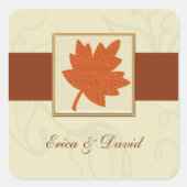 herfstenvelop vierkante sticker (Voorkant)