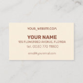 Herfstesdoorn verlaat natuur ontwerp visitekaartje (Achterkant)