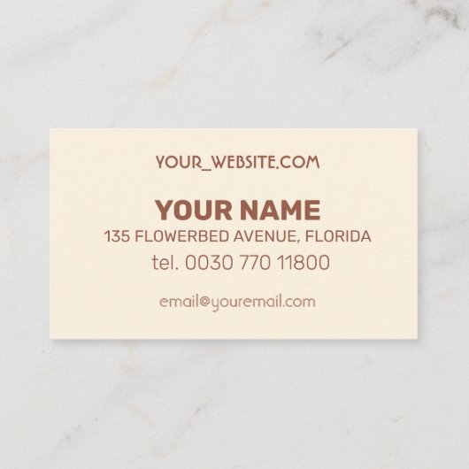 Herfstesdoorn verlaat natuur ontwerp visitekaartje (Achterkant)