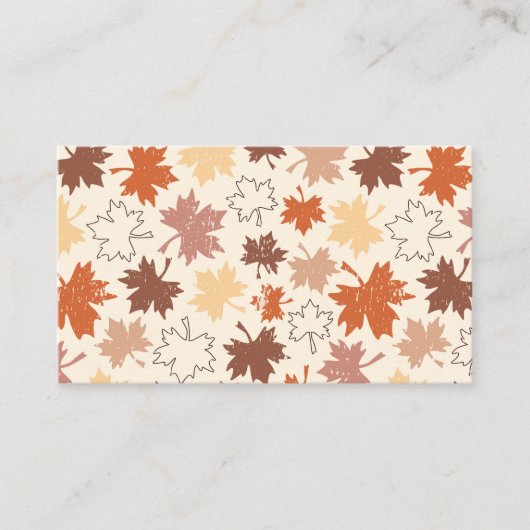 Herfstesdoorn verlaat natuur ontwerp visitekaartje (Voorkant)