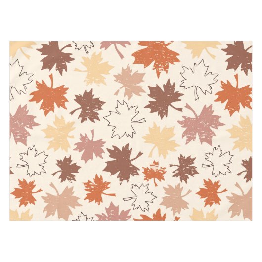 Herfstesdoornbladeren, roodbruine Thanksgiving Tafelkleed (Voorkant (Horizontaal))