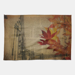 herfsteshorde verlaat herfst parijs eiffeltoren theedoek