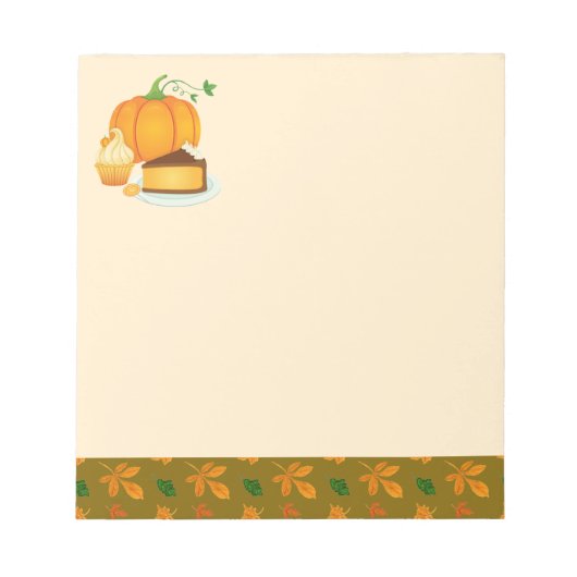 Herfsteten en herfstbladeren notitieblok (Voorkant)