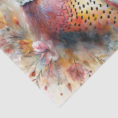 Herfstfazant onder Herfst gebladerte Tissuepapier (Detail)