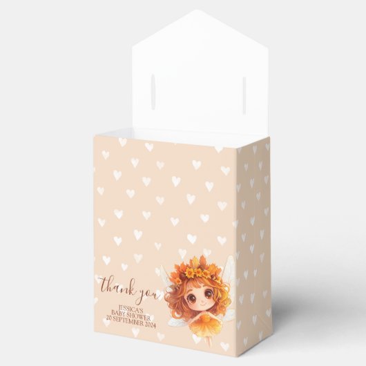 herfstfee voor bossen bedankdoosjes (Geopend)