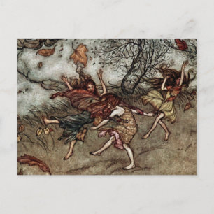 “Herfstfeeën” door Arthur Rackham Briefkaart