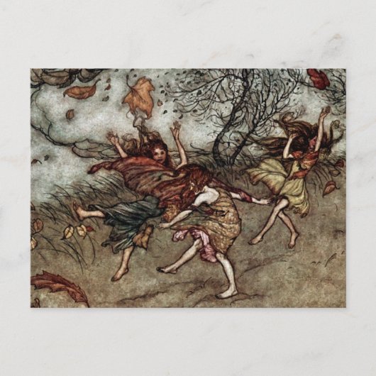 “Herfstfeeën” door Arthur Rackham Briefkaart (Voorkant)