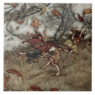 “Herfstfeeën” door Arthur Rackham Tegeltje