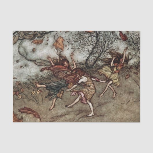 “Herfstfeeën” door Arthur Rackham Tissuepapier (Voorkant)