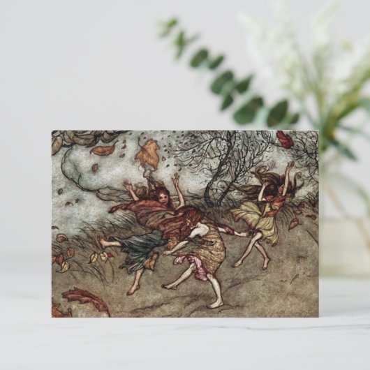 “Herfstfeeën” van Arthur Rackham Bedankkaart (Staand voorkant)