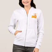 Herfstfeeënprinses met Oranje bladeren en kroon Hoodie (Voorkant)