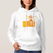 Herfstfeeënprinses met Oranje bladeren en kroon Hoodie (Voorkant)