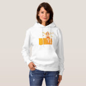 Herfstfeeënprinses met Oranje bladeren en kroon Hoodie (Voorkant volledig)
