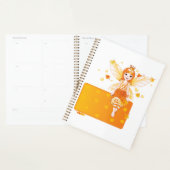 Herfstfeeënprinses met Oranje bladeren en kroon Planner (Display)