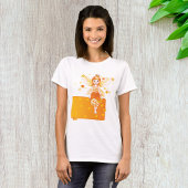 Herfstfeeënprinses met Oranje bladeren en kroon T-shirt