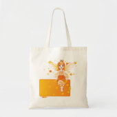 Herfstfeeënprinses met Oranje bladeren en kroon Tote Bag (Voorkant)