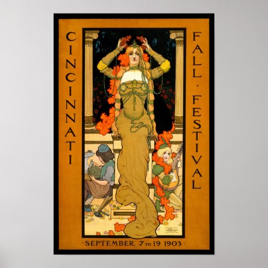 Herfstfeest, 1903. Vintage Reclame Poster (Voorkant)