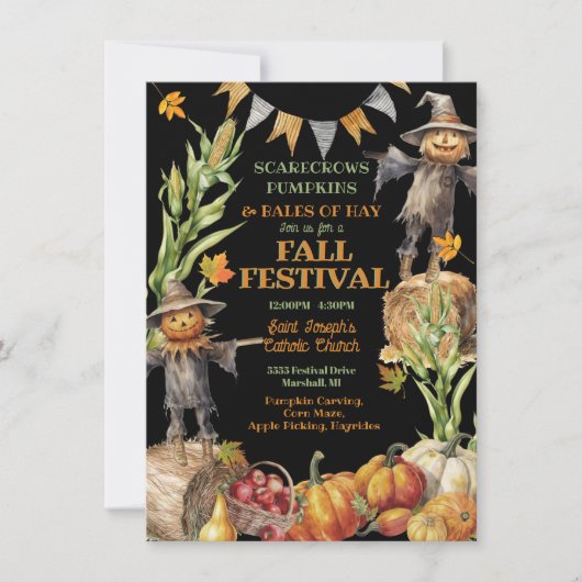 Herfstfeest Blokfeest Religieuze Organisatie Kaart (Voorkant)